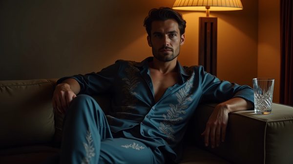 Découvrez le peignoir homme satin luxe pour vos soirées élégantes