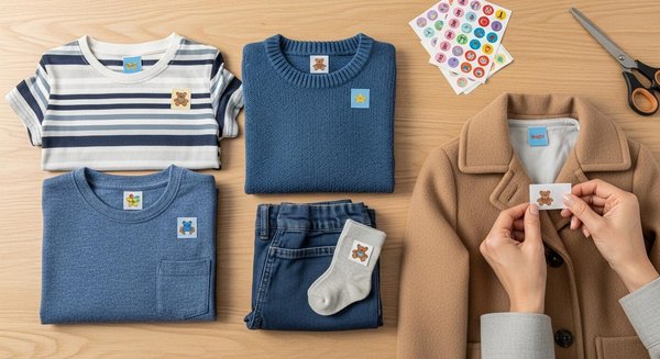 Étiquettes autocollantes pour vêtements : la solution efficace pour marquer tous vos habits